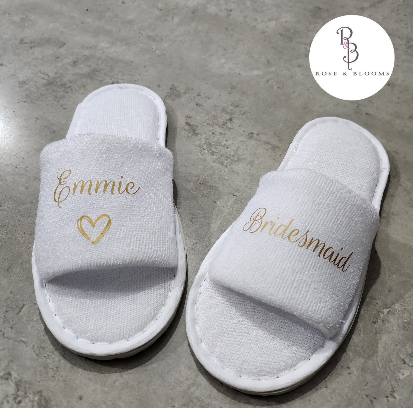 Rose & Blooms Open Toe Spa Slippers (Usually £6 per slipper)