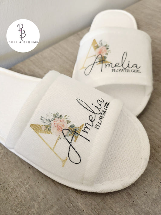 Rose & Blooms Open Toe Luxury Spa Slippers (Usually £7 per slipper)