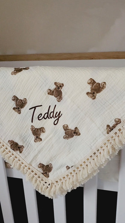 Tiny Ted's Personalised Blanket - Large