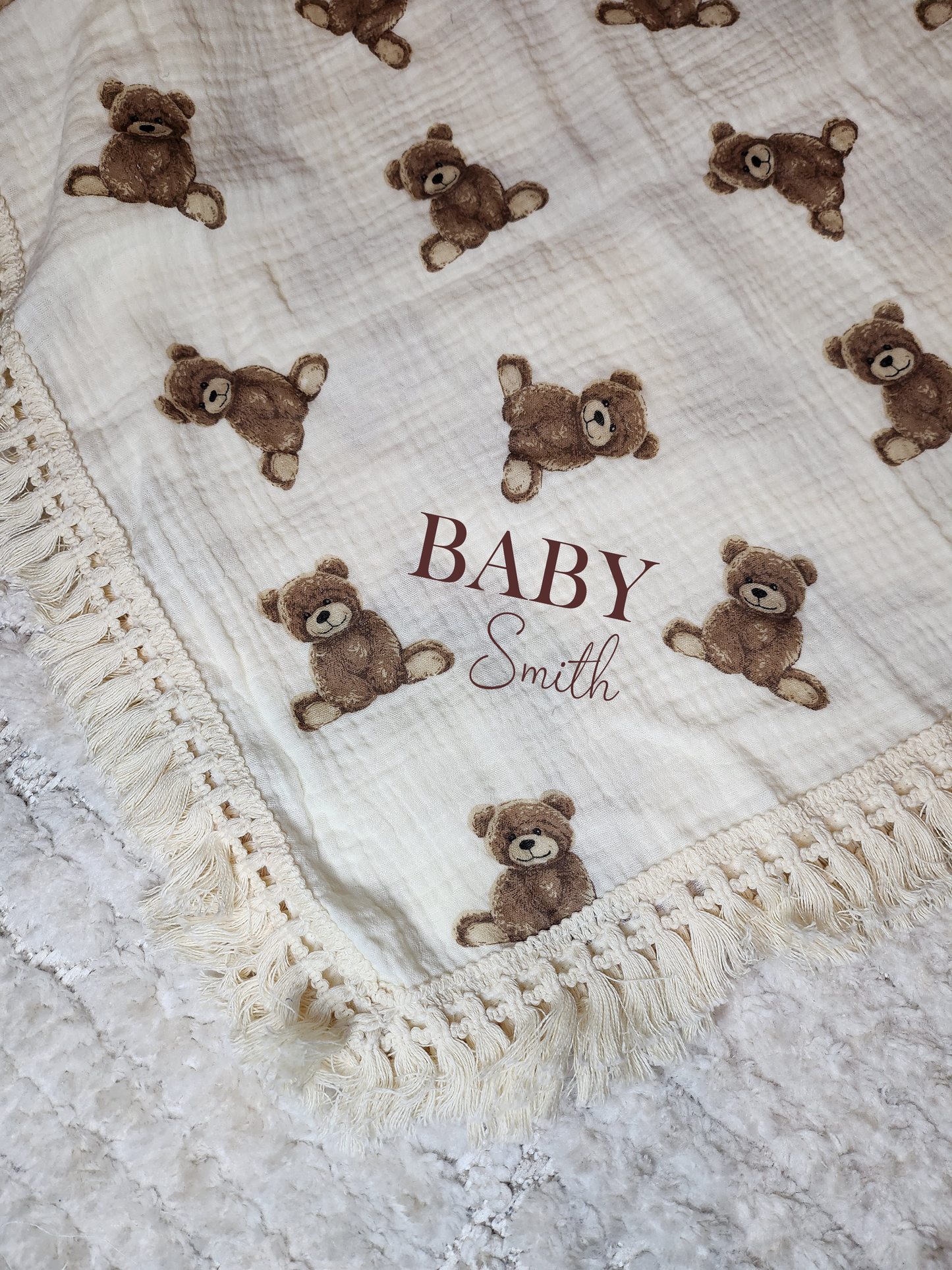 Tiny Ted's Personalised Blanket - Large